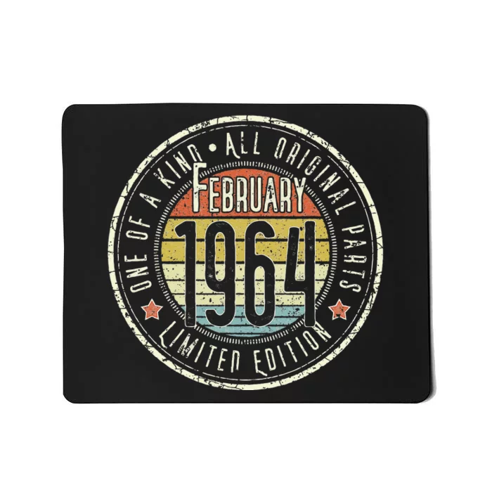 59 Year Old February 1964 Limited Edition 59th Birthday Mousepad