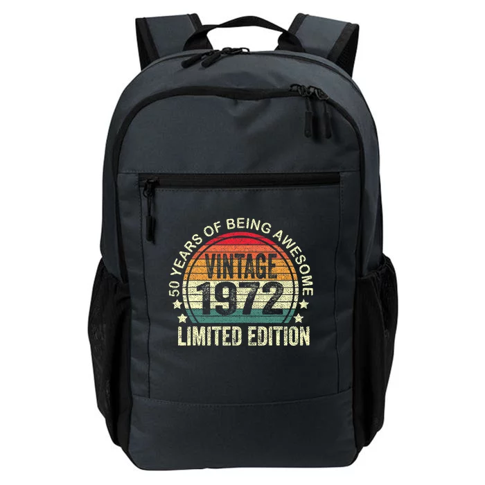 50 Year Old Gifts Vintage 1972 Limited Edition 50th Birthday Daily Commute Backpack