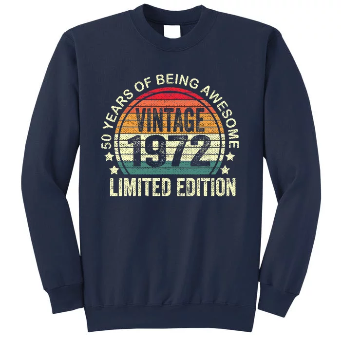 50 Year Old Gifts Vintage 1972 Limited Edition 50th Birthday Sweatshirt