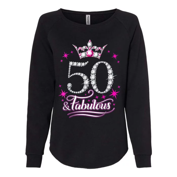 50 Years Old Gifts 50 & Fabulous Since 1973 50th Birthday Womens California Wash Sweatshirt