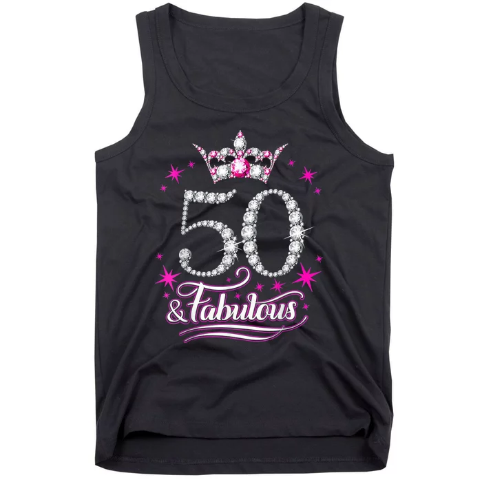 50 Years Old Gifts 50 & Fabulous Since 1973 50th Birthday Tank Top