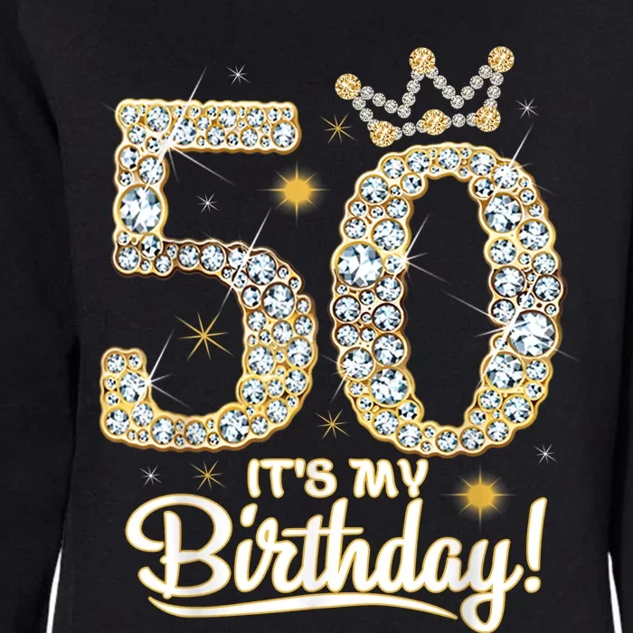 50 years old It's my Birthday 50th Birthday Diamond Crown Womens California Wash Sweatshirt