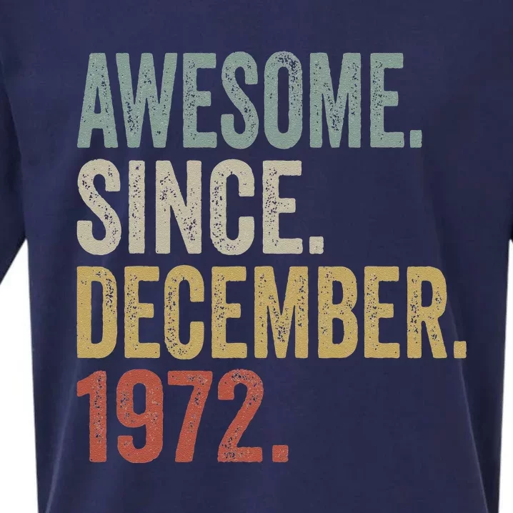 50 Year Old Awesome Since December 1972 50th Birthday Gift Sueded Cloud Jersey T-Shirt