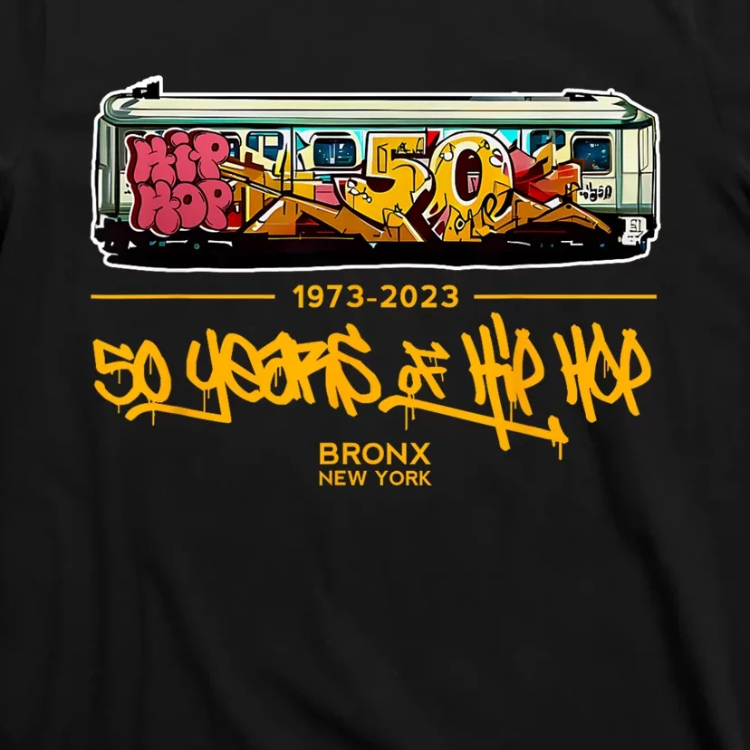 50 Years Of Hip Hop 50th Anniversary Retro Graffiti T-Shirt