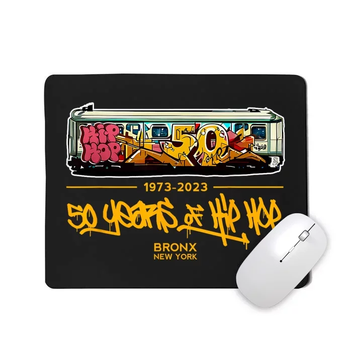 50 Years Of Hip Hop 50th Anniversary Retro Graffiti Mousepad