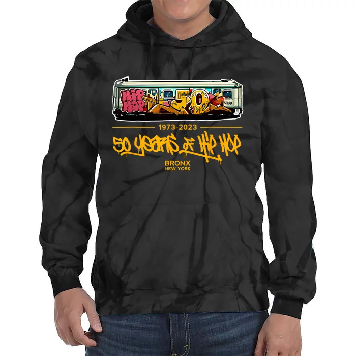 50 Years Of Hip Hop 50th Anniversary Retro Graffiti Tie Dye Hoodie