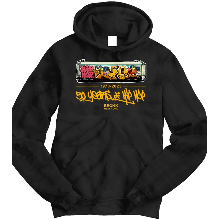 50 Years Of Hip Hop 50th Anniversary Retro Graffiti Tie Dye Hoodie