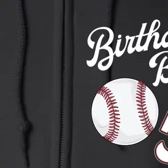 5 Years Old Baseball Themed 5th Birthday Party Sports Full Zip Hoodie