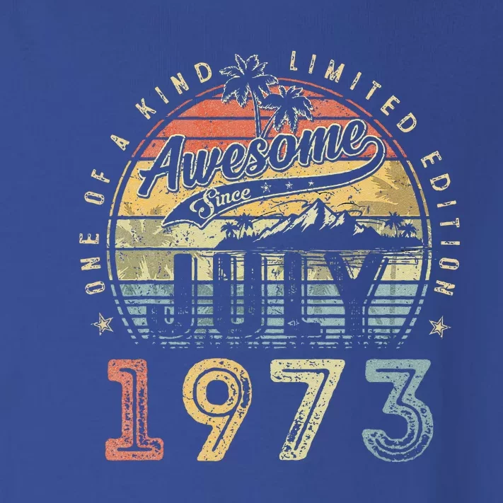 50 Year Old Awesome Since July 1973 50th Birthday Toddler Long Sleeve Shirt