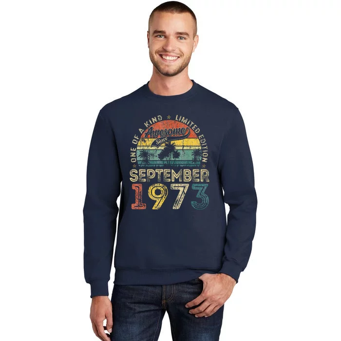 50 Years Old September 1973 Vintage Retro 50th Birthday Sweatshirt