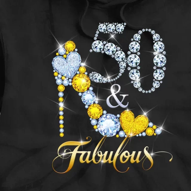 50 years old It's my Birthday 50th Birthday Diamond Crown Tie Dye Hoodie