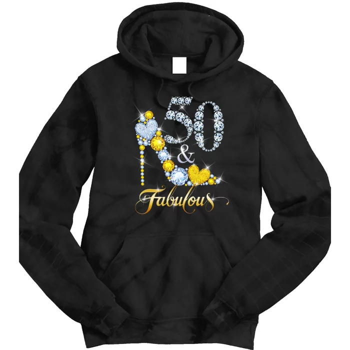 50 years old It's my Birthday 50th Birthday Diamond Crown Tie Dye Hoodie