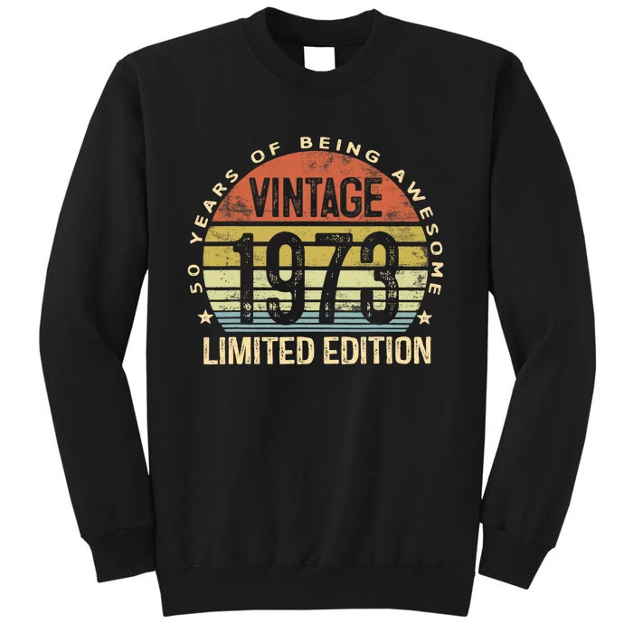 50 Years Old Gift Vintage 1973 50th Birthday Gifts Tall Sweatshirt