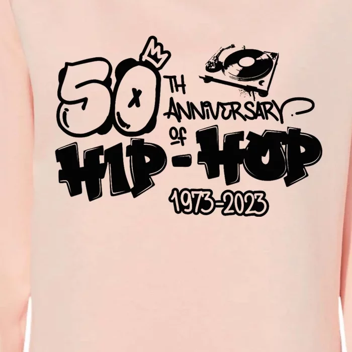 50 Years Old 50th Anniversary Of Hip Hop Graffiti DJ Vinyl Womens California Wash Sweatshirt