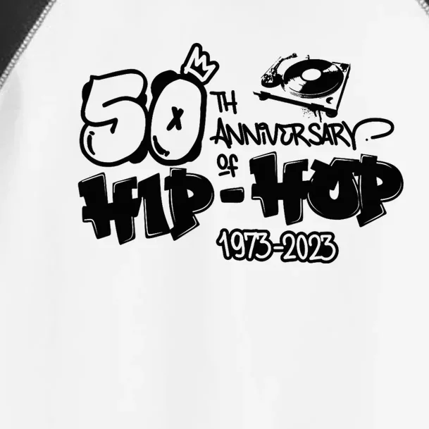 50 Years Old 50th Anniversary Of Hip Hop Graffiti DJ Vinyl Toddler Fine Jersey T-Shirt