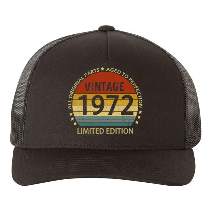 50 Year Old Gifts Vintage 1972 Limited Edition 50th Birthday Yupoong Adult 5-Panel Trucker Hat