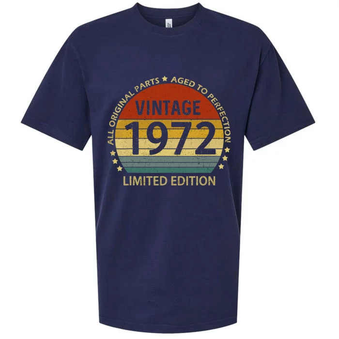 50 Year Old Gifts Vintage 1972 Limited Edition 50th Birthday Sueded Cloud Jersey T-Shirt