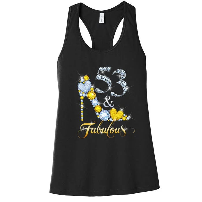 53 years old It's my Birthday 53th Birthday Diamond Crown Women's Racerback Tank