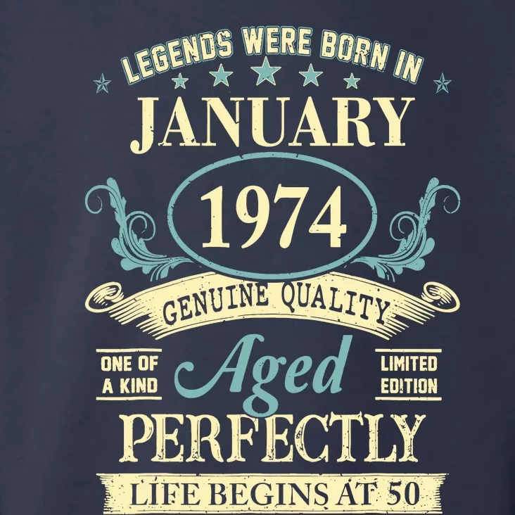 50 Yrs Old 50th Birthday Gift Legends Born In January 1974 Toddler Hoodie