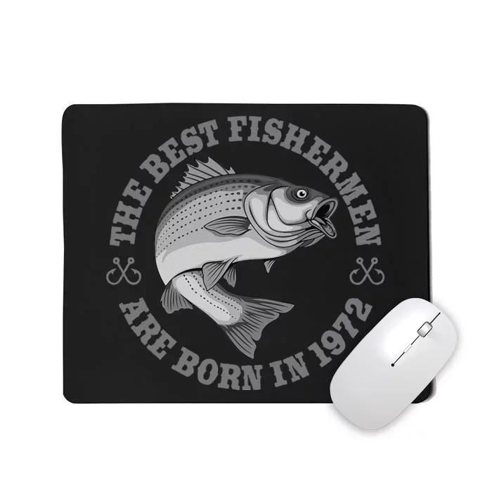 51 Year Old Fisherman Fishing 1972 51st Birthday Mousepad