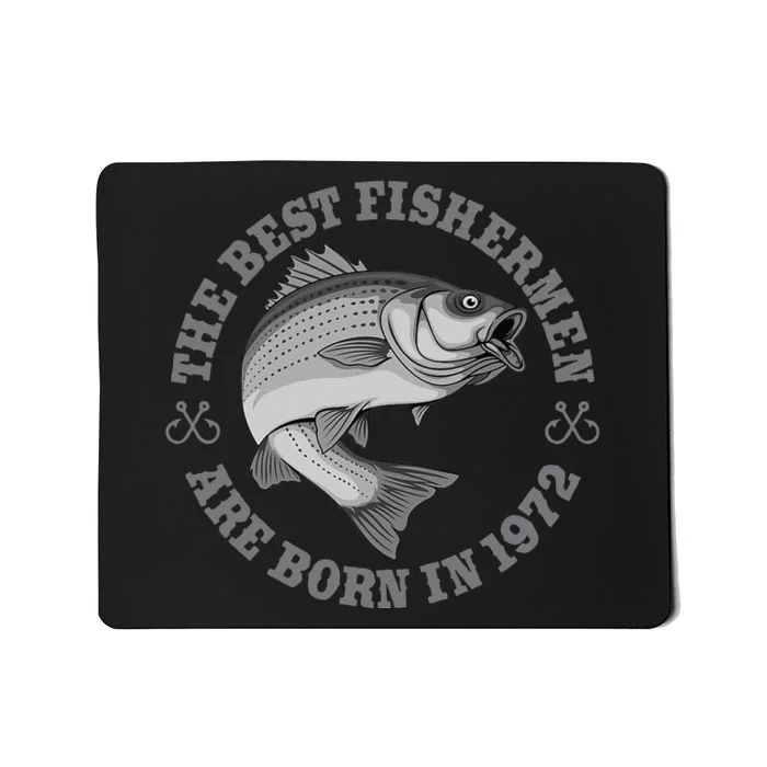 51 Year Old Fisherman Fishing 1972 51st Birthday Mousepad