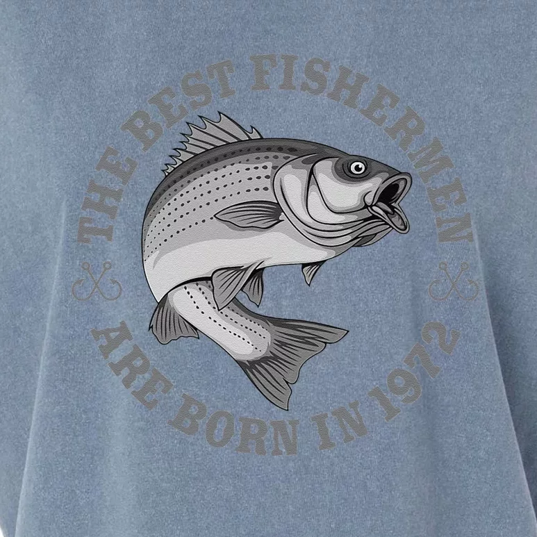 51 Year Old Fisherman Fishing 1972 51st Birthday Garment-Dyed Women's Muscle Tee