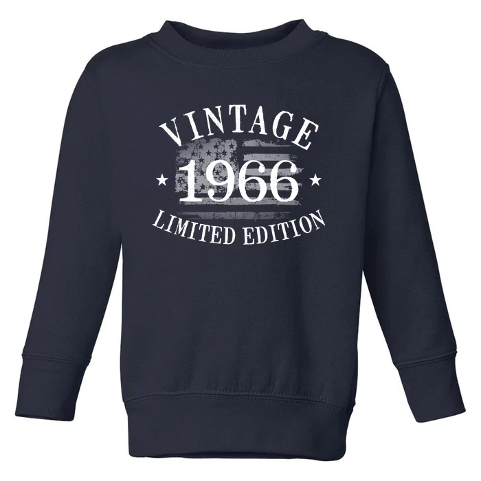 56 Years Old Vintage 1966 US Flag 56th Birthday Toddler Sweatshirt