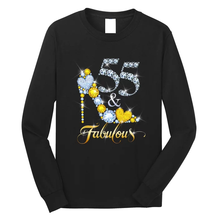 55 years old It's my Birthday 55th Birthday Diamond Crown Long Sleeve Shirt