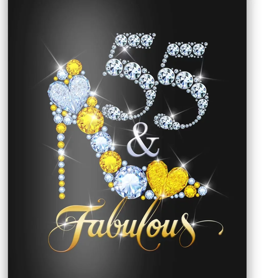 55 years old It's my Birthday 55th Birthday Diamond Crown Poster