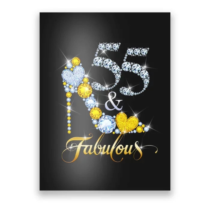 55 years old It's my Birthday 55th Birthday Diamond Crown Poster