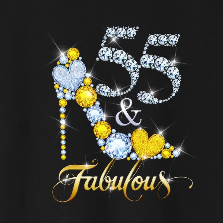 55 years old It's my Birthday 55th Birthday Diamond Crown Women's Crop Top Tee