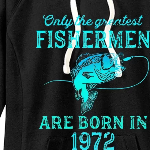 51 Years Old Fisherman Born In 1972 51st Birthday Women's Fleece Hoodie