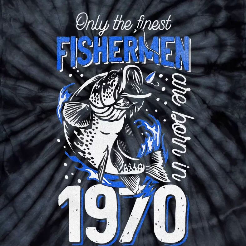 51 Years Old Fishing Fisherman 1970 51st Birthday Tie-Dye T-Shirt