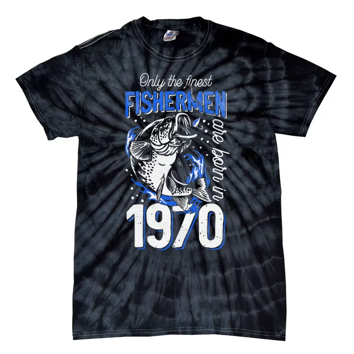 51 Years Old Fishing Fisherman 1970 51st Birthday Tie-Dye T-Shirt