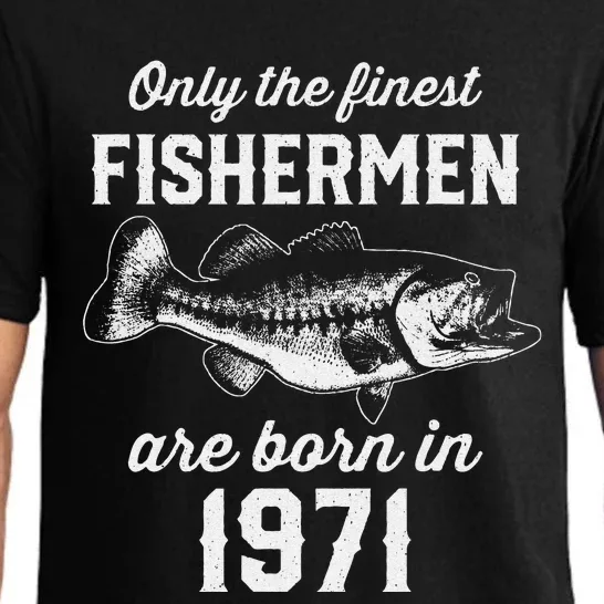 52 Year Old Fishing Fisherman 1971 52nd Birthday Pajama Set