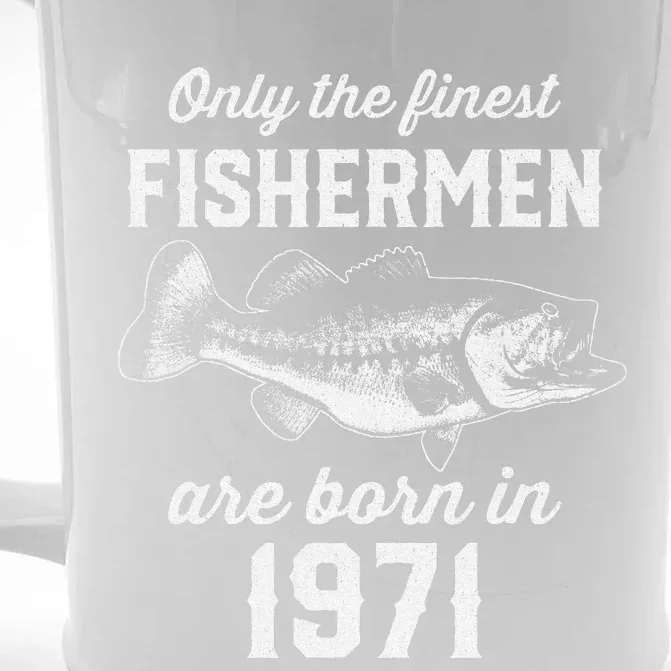 52 Year Old Fishing Fisherman 1971 52nd Birthday Front & Back Beer Stein