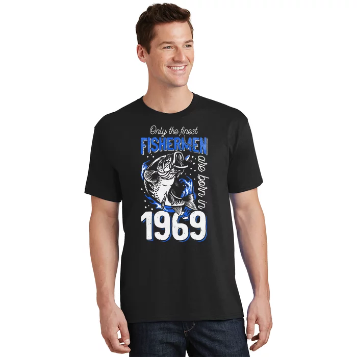 52 Years Old Fishing Fisherman 1969 52nd Birthday T-Shirt