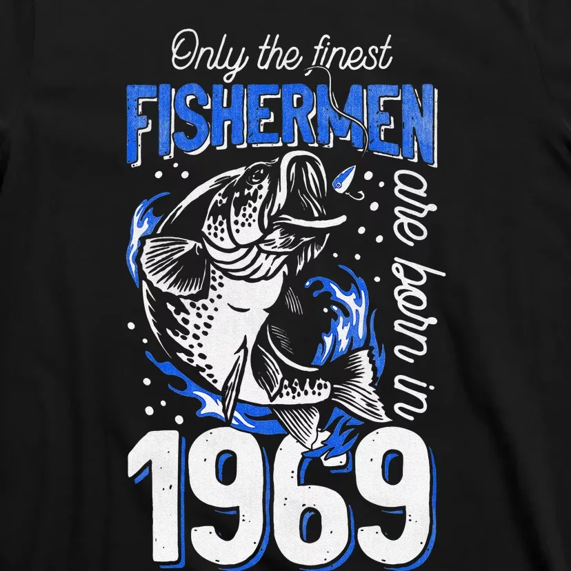 52 Years Old Fishing Fisherman 1969 52nd Birthday T-Shirt