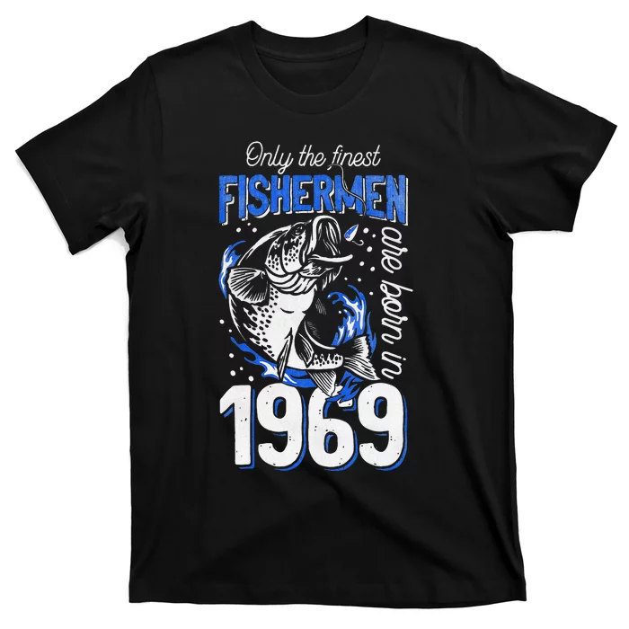 52 Years Old Fishing Fisherman 1969 52nd Birthday T-Shirt