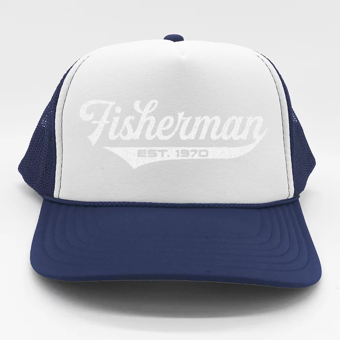 53 Year Old Fisherman Fishing 1970 53rd Birthday Cute Trucker Hat