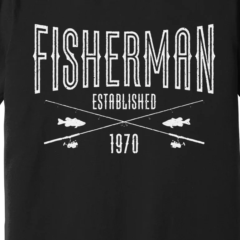 53 Year Old Fisherman Fishing 1970 53rd Birthday Gift Premium T-Shirt