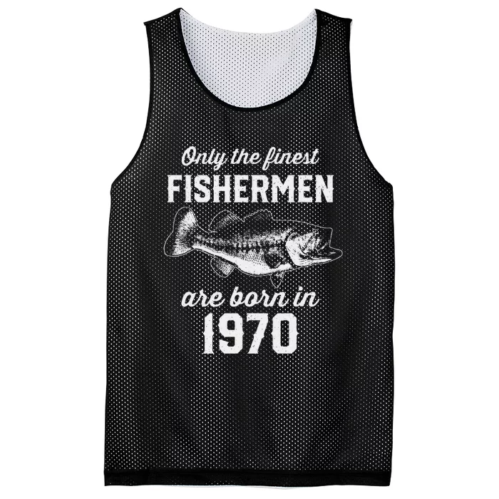 53 Year Old Fishing Fisherman 1970 53rd Birthday Mesh Reversible Basketball Jersey Tank