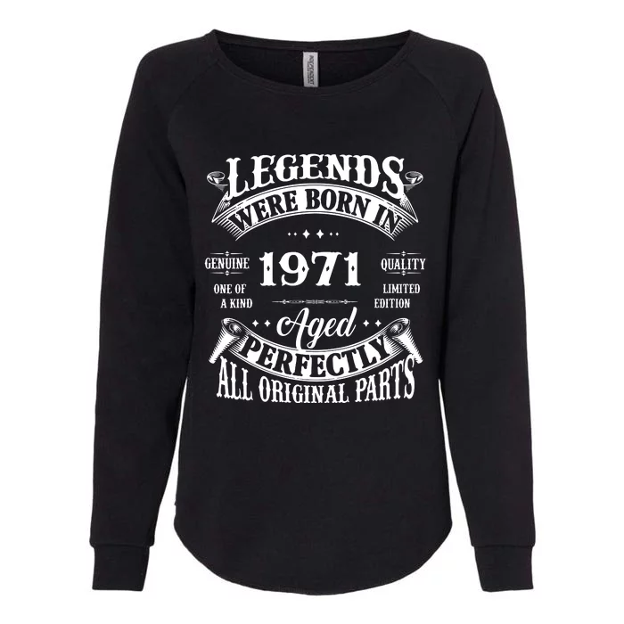 51 Years Old Vintage 1971 Limited Edition 51th Birthday Womens California Wash Sweatshirt