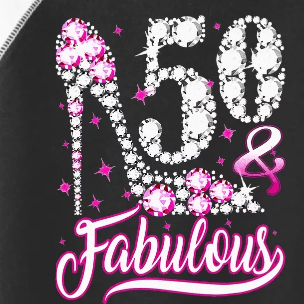 50 Years Old Gifts 50 & Fabulous 50th Birthday Pink Diamond Toddler Fine Jersey T-Shirt