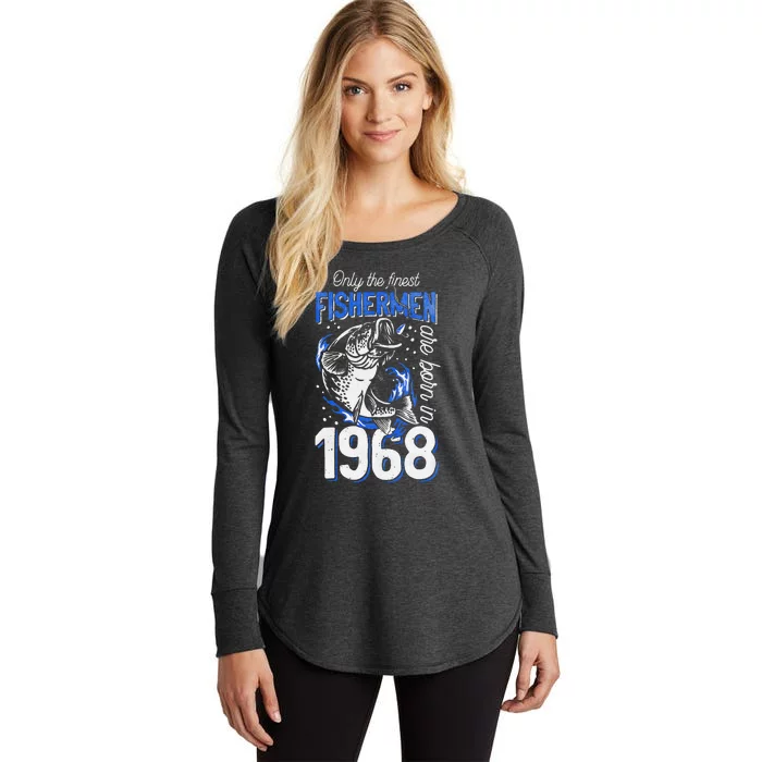 53 Years Old Fishing Fisherman 1968 53rd Birthday Women's Perfect Tri Tunic Long Sleeve Shirt