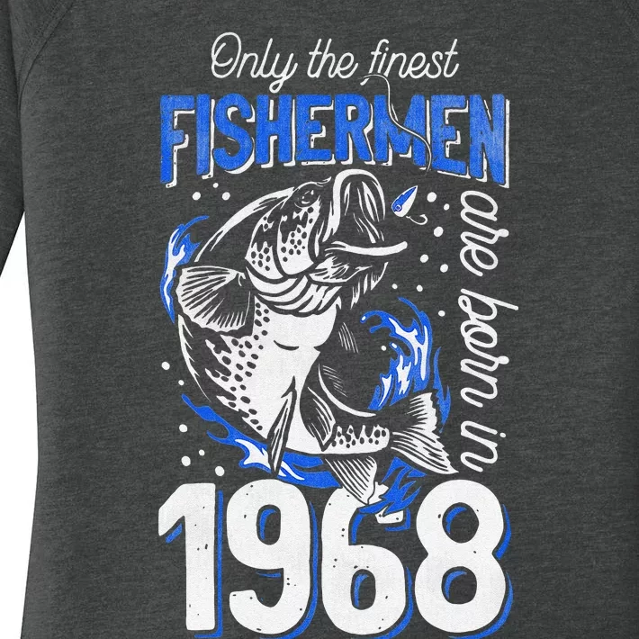 53 Years Old Fishing Fisherman 1968 53rd Birthday Women's Perfect Tri Tunic Long Sleeve Shirt