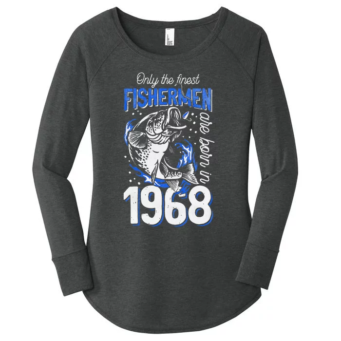 53 Years Old Fishing Fisherman 1968 53rd Birthday Women's Perfect Tri Tunic Long Sleeve Shirt