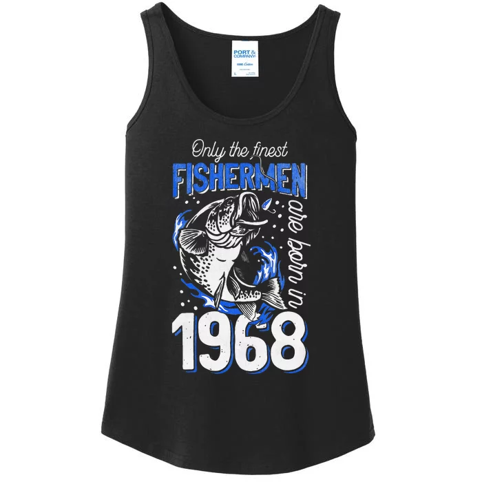 53 Years Old Fishing Fisherman 1968 53rd Birthday Ladies Essential Tank