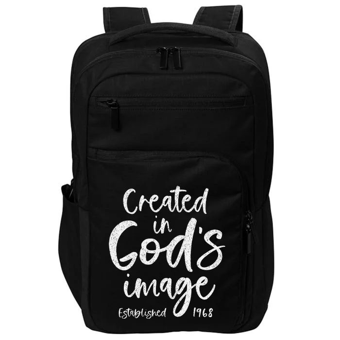 56 Year Old Christian Love Jesus And God 1968 56th Birthday Impact Tech Backpack