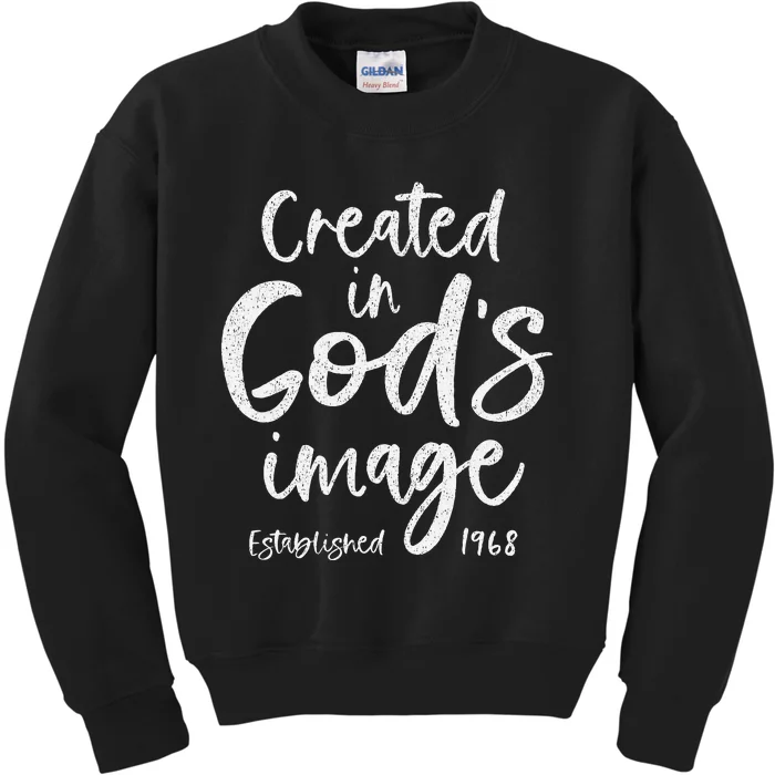 56 Year Old Christian Love Jesus And God 1968 56th Birthday Kids Sweatshirt